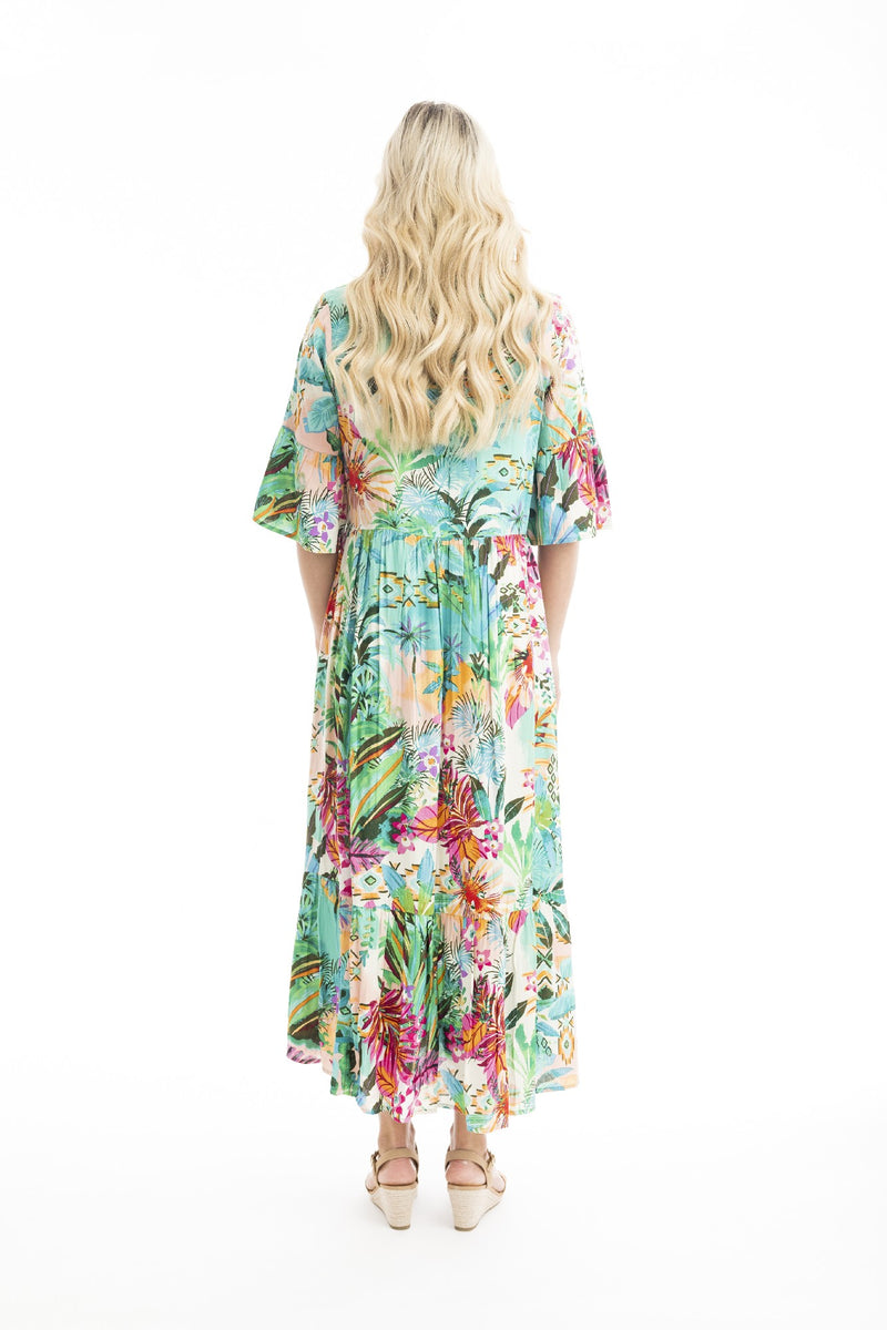 ORIENTIQUE HANALEI MIDI DRESS [Sz:12]