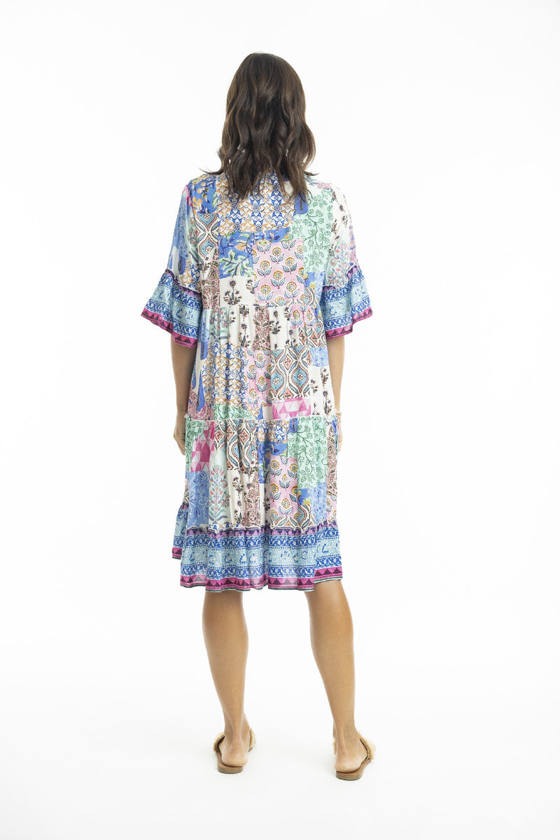 ESCAPE BY OQ EMMA 3/4 SLEEVE LAYERS DRESS [Sz:10]