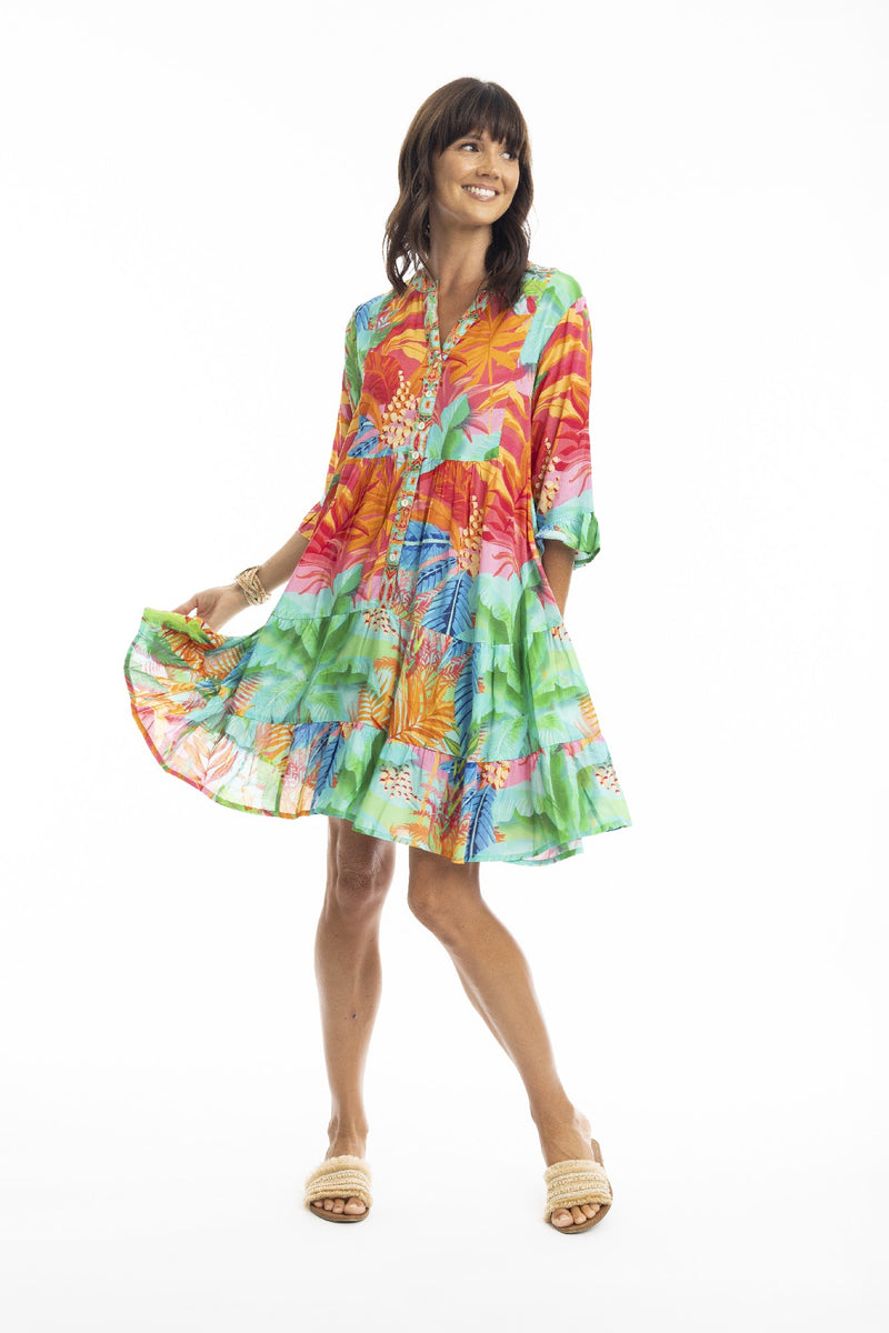 ESCAPE BY OQ ALISA FRILL SLEEVE LAYERS DRESS [Sz:10]