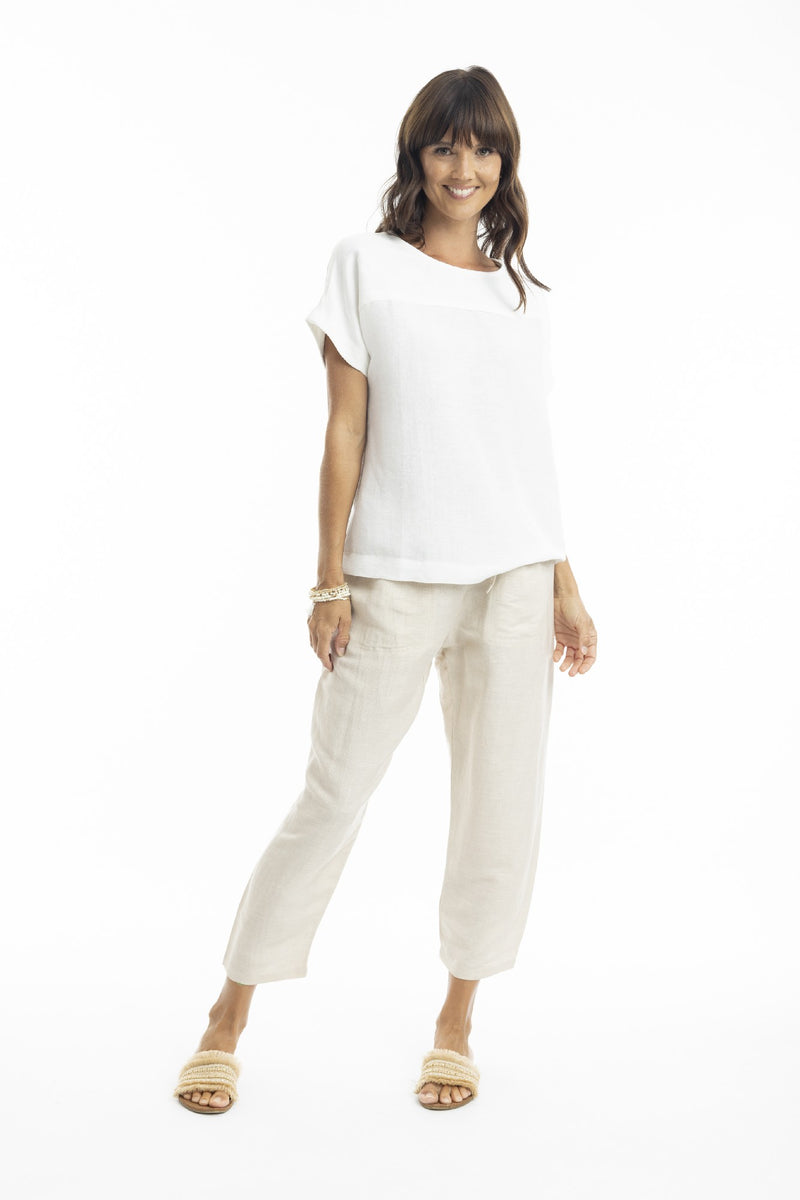 ESCAPE BY OQ LINEN PANT SAND [Sz:10]