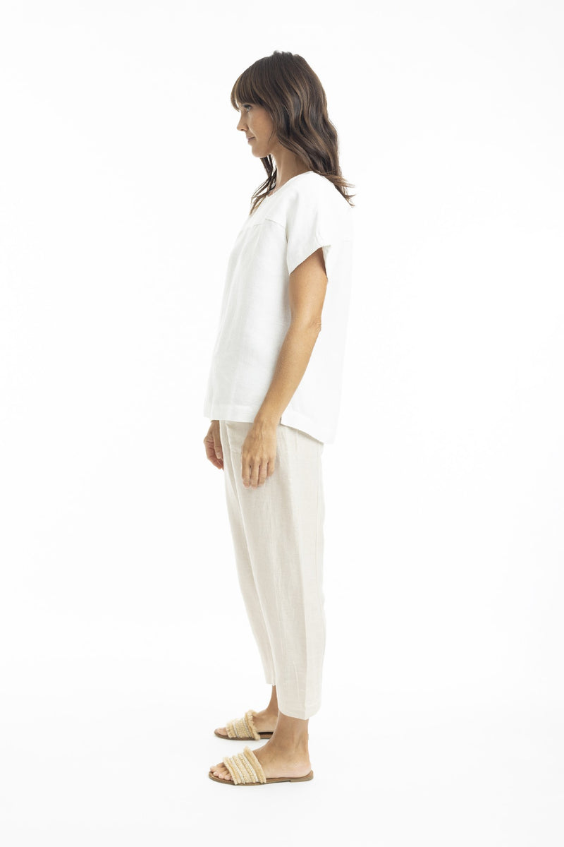 ESCAPE BY OQ LINEN PANT SAND [Sz:10]