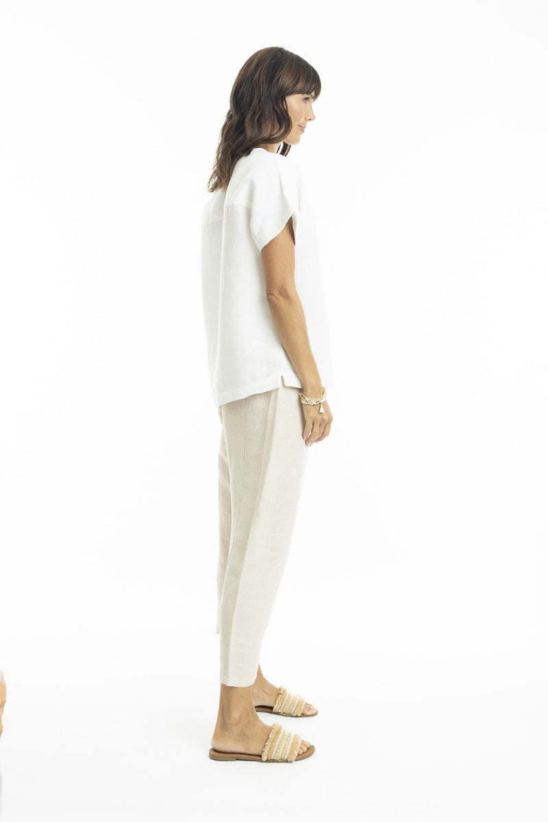 ESCAPE BY OQ LINEN PANT SAND [Sz:10]