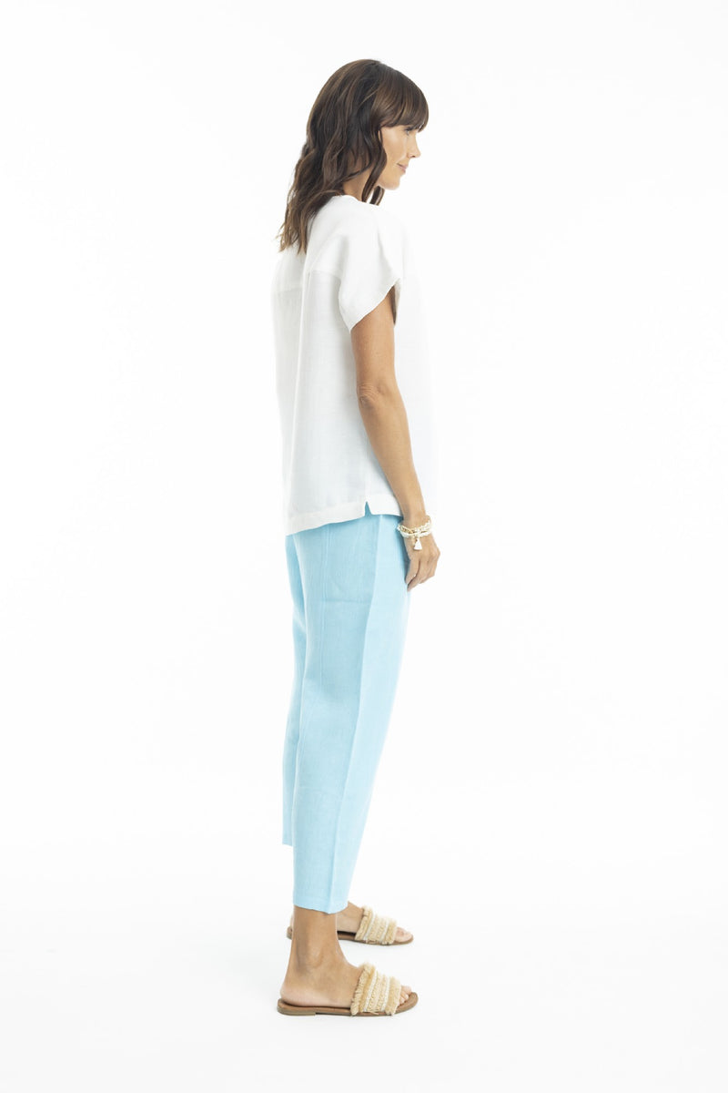 ESCAPE BY OQ LINEN PANT SKY [Sz:10]