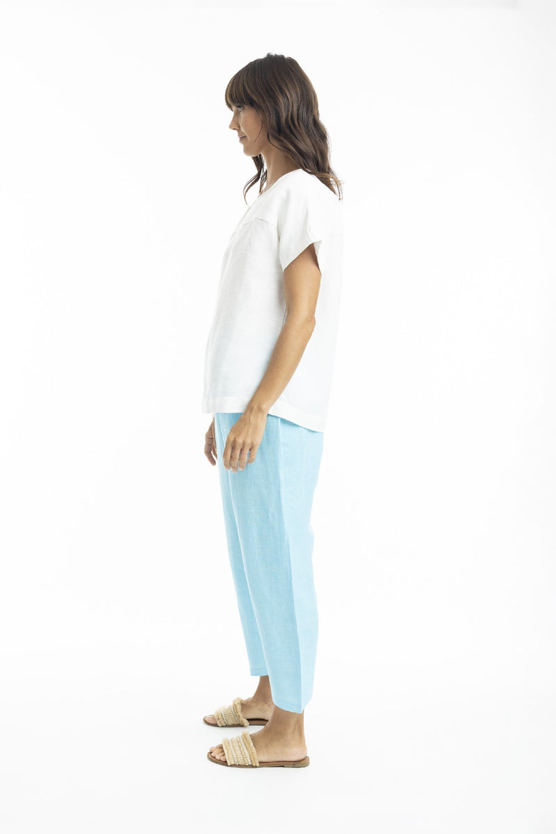 ESCAPE BY OQ LINEN PANT SKY [Sz:10]