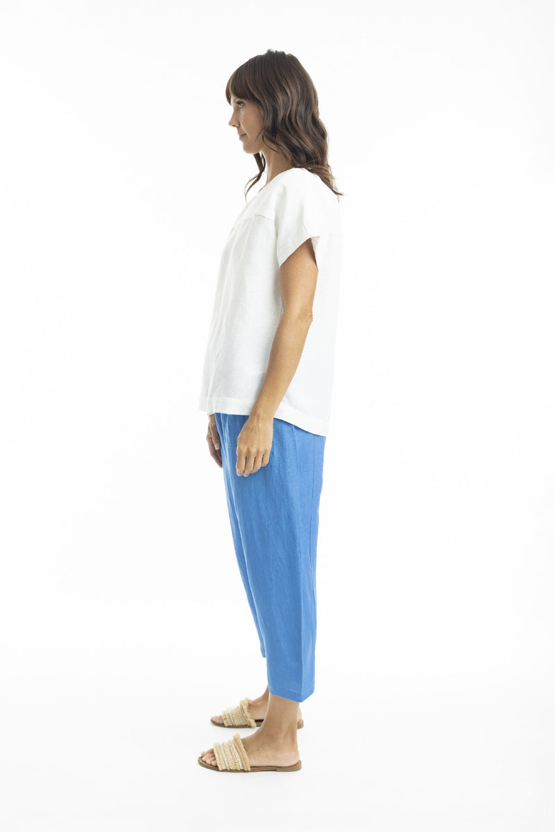 ESCAPE BY OQ LINEN PANT BLUE [Sz:10]