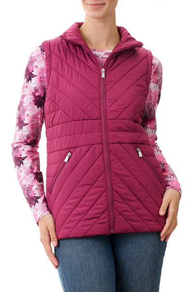 GIVONI PUFFER VEST CRANBERRY [Sz:10]