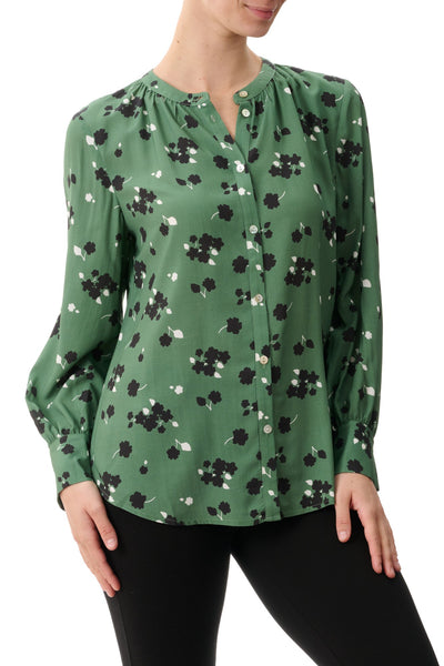 GIVONI LOFTY GATHER DETAIL BLOUSE GREEN [Sz:10]