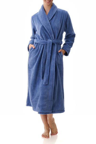 GIVONI MID WRAP GOWN BLUEBERRY [Sz:S]