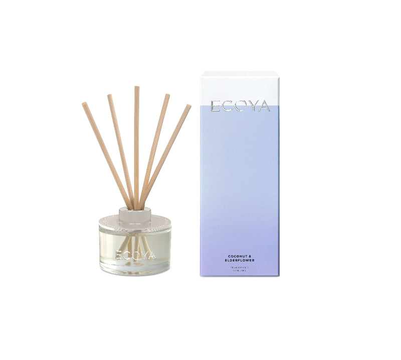 ECOYA 50ML MINI REED DIFFUSER COCONUT & ELDERFLOWER